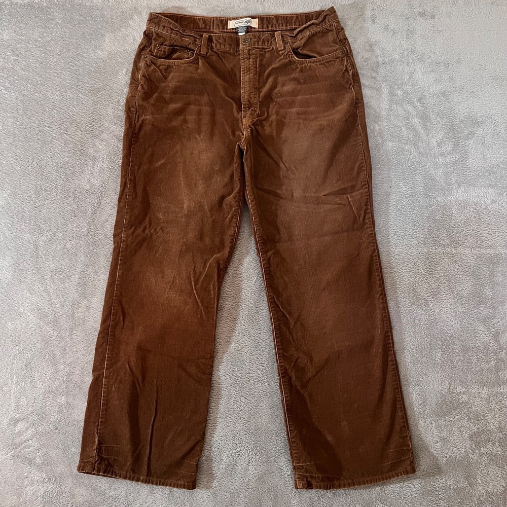 Urban Pipeline Jeans Mens 38X30 Brown Straight Faded Skater Corduroy